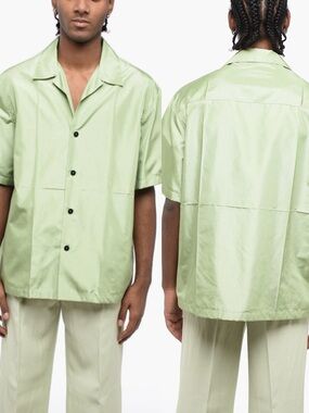NWT Jil Sander Oversized Nylon Bowling Shirt 40 or US Large
